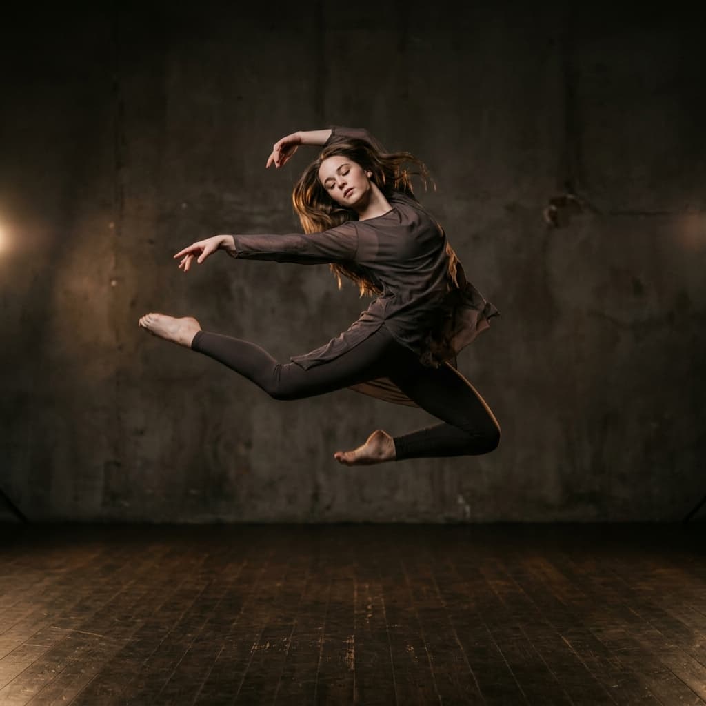 Professional dancer performing contemporary style at Aarambh Studio